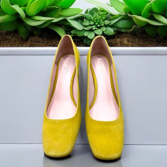 KATE SPADE NEW YORK Kylah Slip-On Pumps - Mustard Suede - Size 9 M - Picture 3 of 10